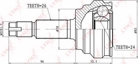 LYNXauto CO-7516 - Kardan, Pogonska osovina www.molydon.hr