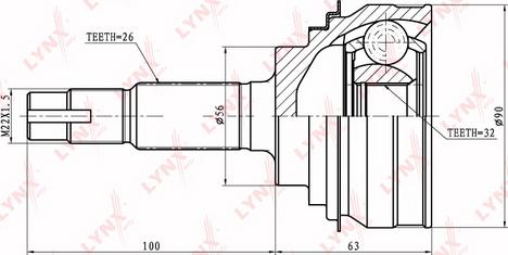 LYNXauto CO-7538 - Kardan, Pogonska osovina www.molydon.hr