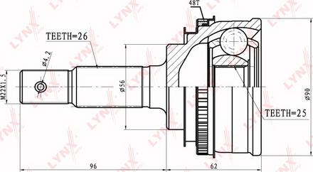 LYNXauto CO-7525A - Kardan, Pogonska osovina www.molydon.hr