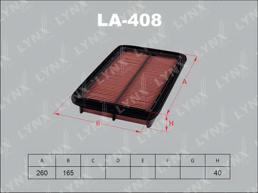 LYNXauto LA-408 - Filter za zrak www.molydon.hr