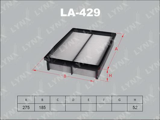 LYNXauto LA-429 - Filter za zrak www.molydon.hr