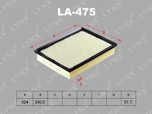 LYNXauto LA-475 - Filter za zrak www.molydon.hr