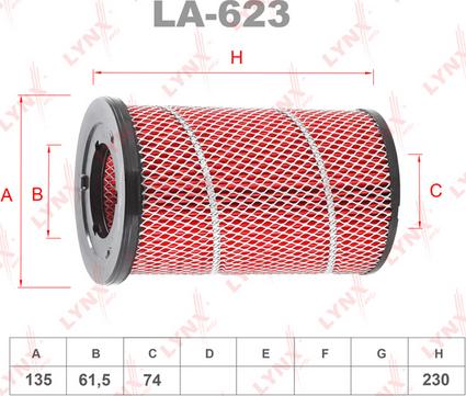 LYNXauto LA-623 - Filter za zrak www.molydon.hr