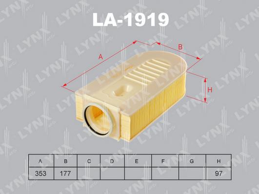 LYNXauto LA-1919 - Filter za zrak www.molydon.hr