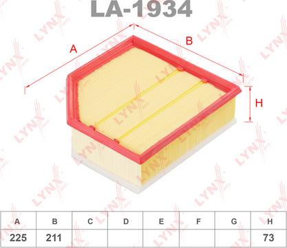 LYNXauto LA-1934 - Filter za zrak www.molydon.hr