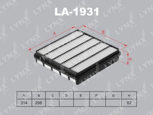 LYNXauto LA-1931 - Filter za zrak www.molydon.hr