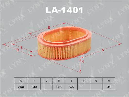 LYNXauto LA-1401 - Filter za zrak www.molydon.hr