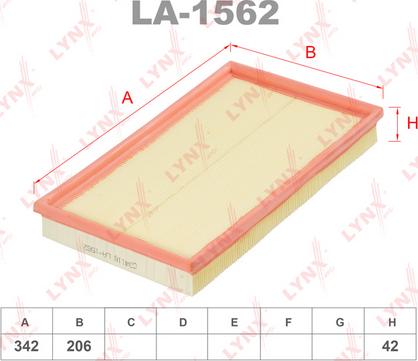 LYNXauto LA-1562 - Filter za zrak www.molydon.hr