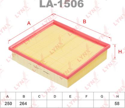 LYNXauto LA-1506 - Filter za zrak www.molydon.hr