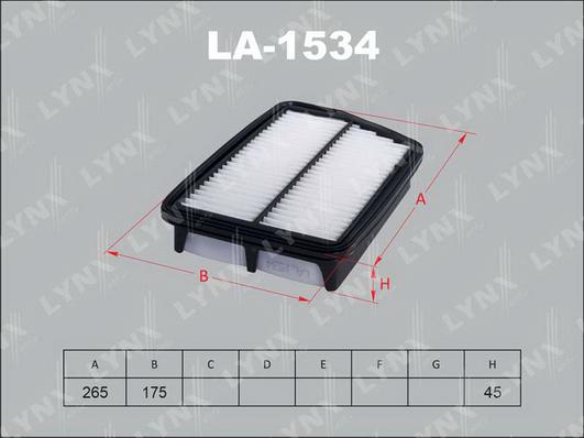 LYNXauto LA-1534 - Filter za zrak www.molydon.hr