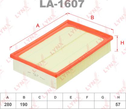 LYNXauto LA-1607 - Filter za zrak www.molydon.hr