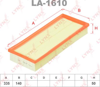 LYNXauto LA-1610 - Filter za zrak www.molydon.hr