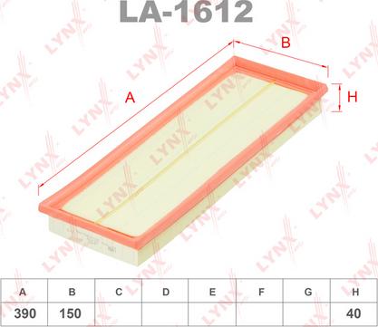 LYNXauto LA-1612 - Filter za zrak www.molydon.hr