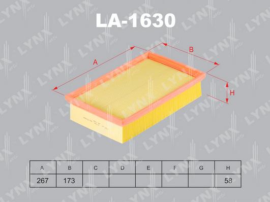 LYNXauto LA-1630 - Filter za zrak www.molydon.hr