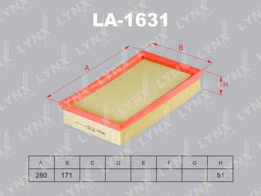 LYNXauto LA-1631 - Filter za zrak www.molydon.hr