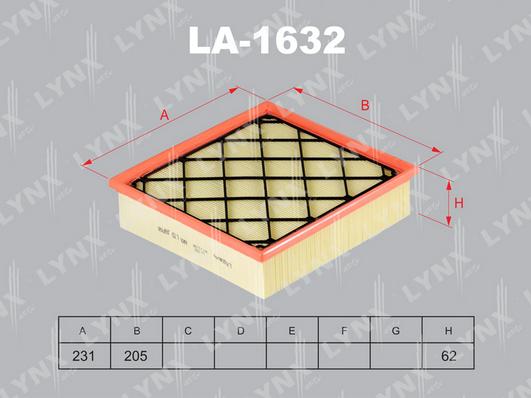 LYNXauto LA-1632 - Filter za zrak www.molydon.hr