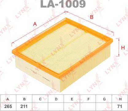 LYNXauto LA-1009 - Filter za zrak www.molydon.hr