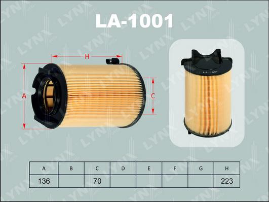 LYNXauto LA-1001 - Filter za zrak www.molydon.hr