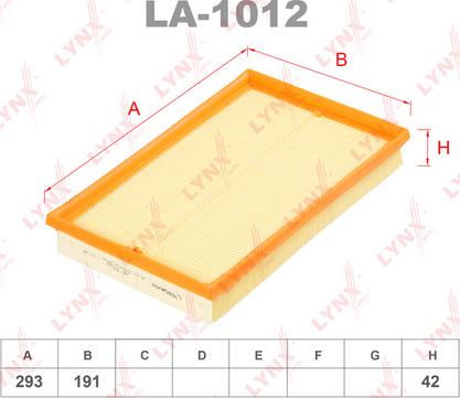 LYNXauto LA-1012 - Filter za zrak www.molydon.hr