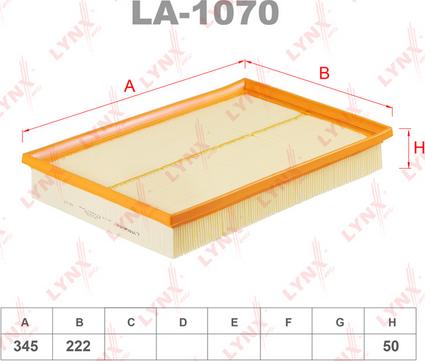 LYNXauto LA-1070 - Filter za zrak www.molydon.hr