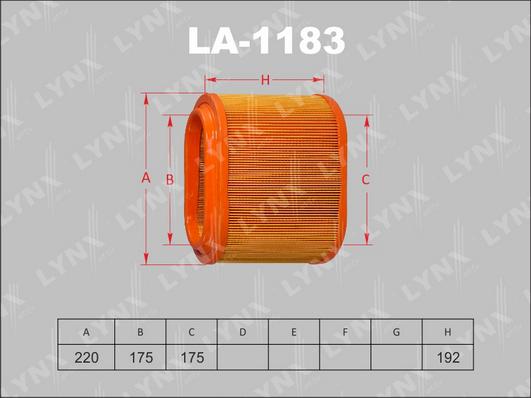 LYNXauto LA-1183 - Filter za zrak www.molydon.hr