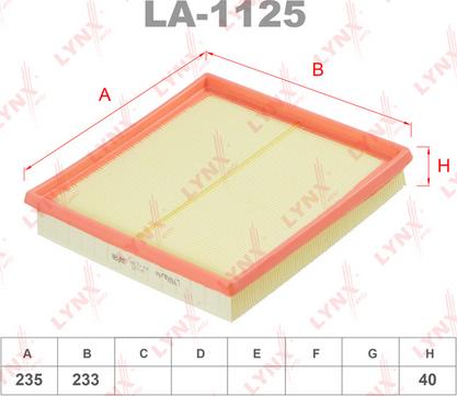 LYNXauto LA-1125 - Filter za zrak www.molydon.hr