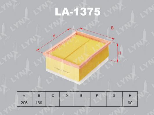 LYNXauto LA-1375 - Filter za zrak www.molydon.hr