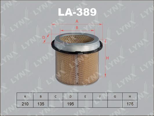 LYNXauto LA-389 - Filter za zrak www.molydon.hr