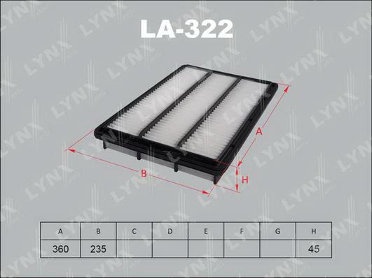 LYNXauto LA-322 - Filter za zrak www.molydon.hr