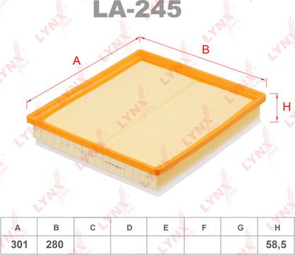 LYNXauto LA-245 - Filter za zrak www.molydon.hr