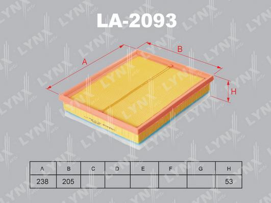 LYNXauto LA-2093 - Filter za zrak www.molydon.hr