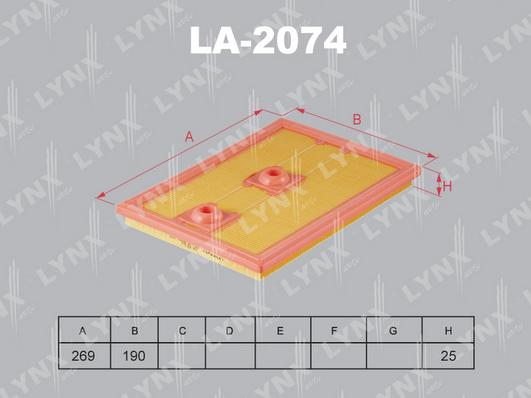 LYNXauto LA-2074 - Filter za zrak www.molydon.hr