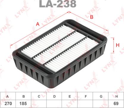 LYNXauto LA-238 - Filter za zrak www.molydon.hr