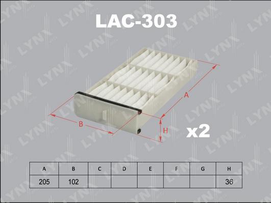 LYNXauto LAC-303 - Filter kabine www.molydon.hr
