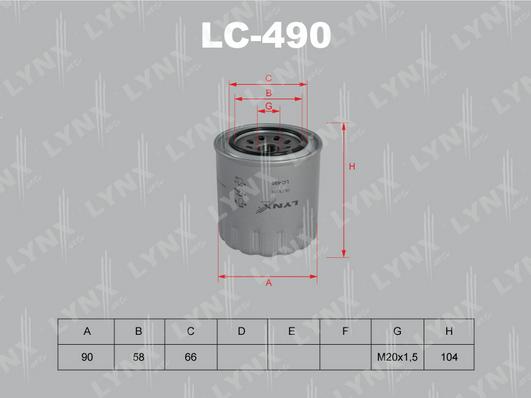 LYNXauto LC-490 - Filter za ulje www.molydon.hr