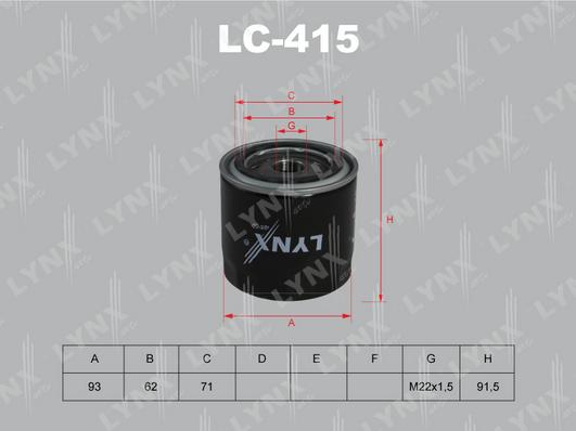 LYNXauto LC-415 - Filter za ulje www.molydon.hr