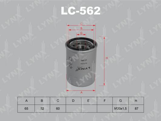 LYNXauto LC-562 - Filter za ulje www.molydon.hr