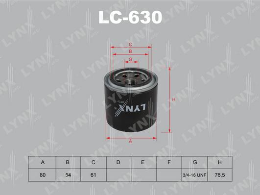 LYNXauto LC-630 - Filter za ulje www.molydon.hr