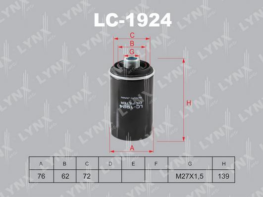 LYNXauto LC-1924 - Filter za ulje www.molydon.hr