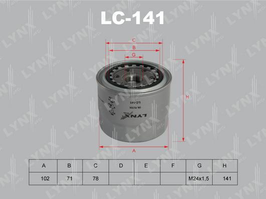 LYNXauto LC-141 - Filter za ulje www.molydon.hr