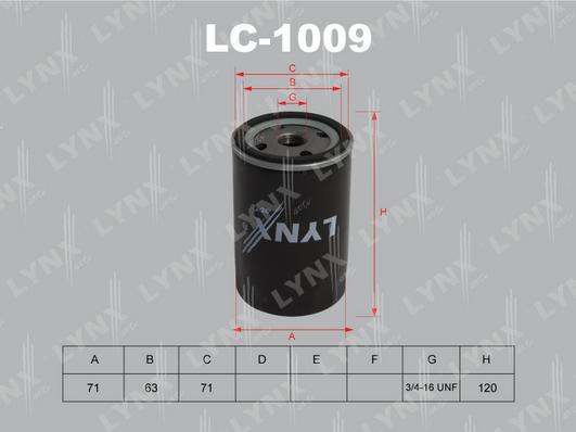 LYNXauto LC-1009 - Filter za ulje www.molydon.hr