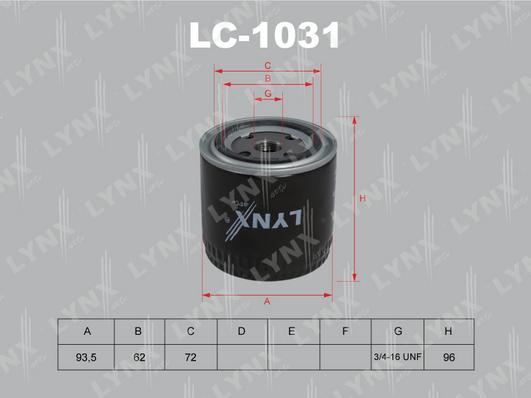 LYNXauto LC-1031 - Filter za ulje www.molydon.hr