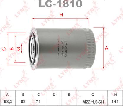 LYNXauto LC-1810 - Filter za ulje www.molydon.hr