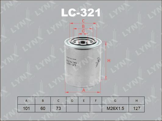 LYNXauto LC-321 - Filter za ulje www.molydon.hr