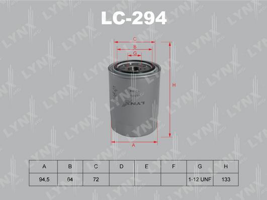 LYNXauto LC-294 - Filter za ulje www.molydon.hr