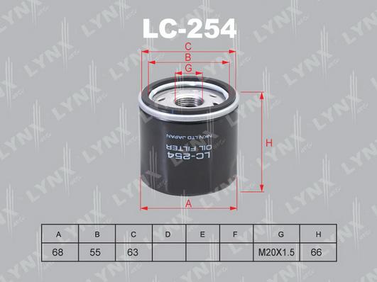 LYNXauto LC-254 - Filter za ulje www.molydon.hr