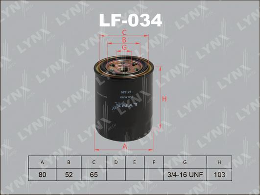 LYNXauto LF-034 - Filter za gorivo www.molydon.hr