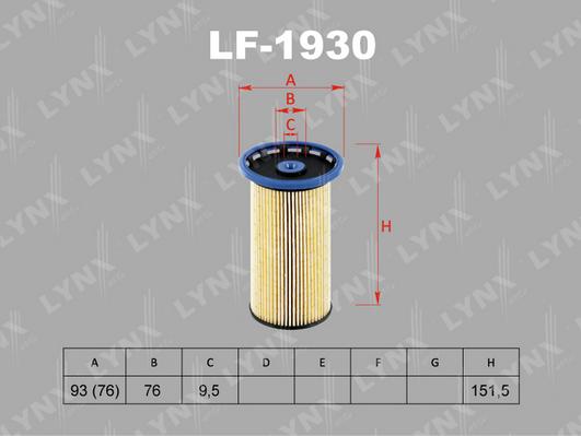 LYNXauto LF-1930 - Filter za gorivo www.molydon.hr