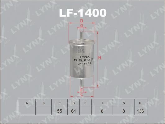 LYNXauto LF-1400 - Filter za gorivo www.molydon.hr