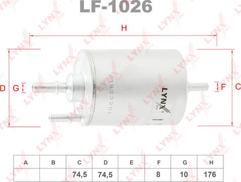 LYNXauto LF-1026 - Filter za gorivo www.molydon.hr